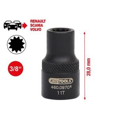 Cap chei tubulare etrier frana KS TOOLS 460.0970