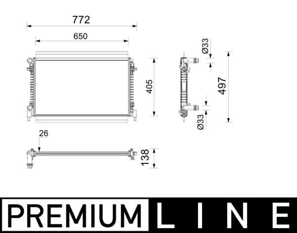Radiator, racire motor MAHLE BEHR *** PREMIUM LINE *** CR 2801 000P