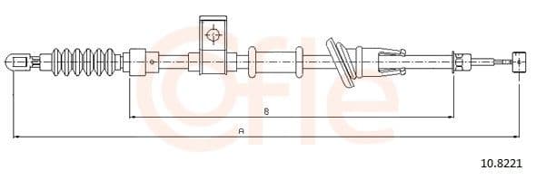 Cablu, frana de parcare COFLE 10.8221