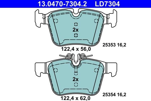 set placute frana,frana disc ATE Ceramic 13.0470-7304.2