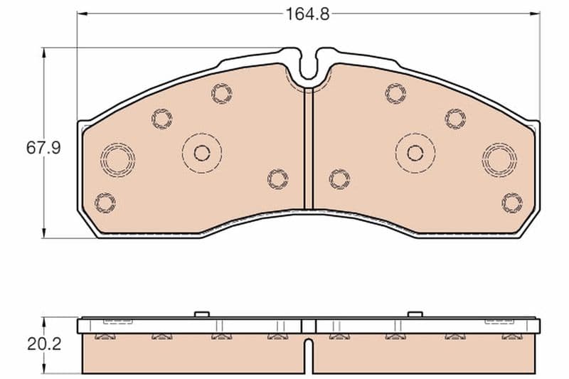 set placute frana,frana disc TRW GDB3567