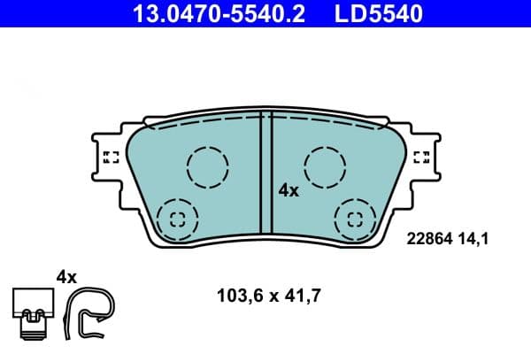 set placute frana,frana disc ATE Ceramic 13.0470-5540.2