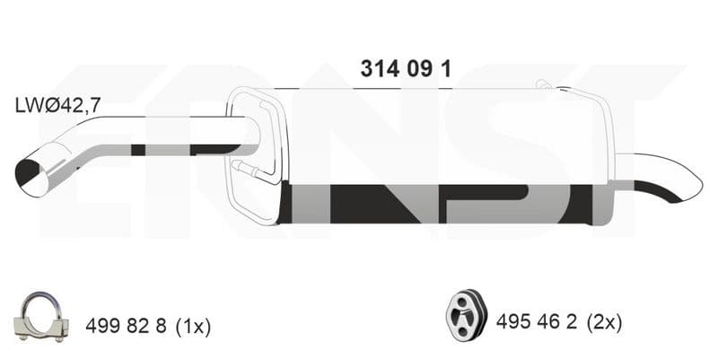 Toba esapament finala ERNST 314091