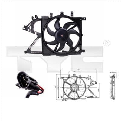 Ventilator, radiator TYC 825-0008