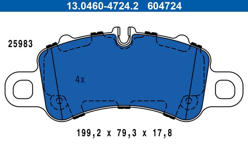 set placute frana,frana disc ATE 13.0460-4724.2