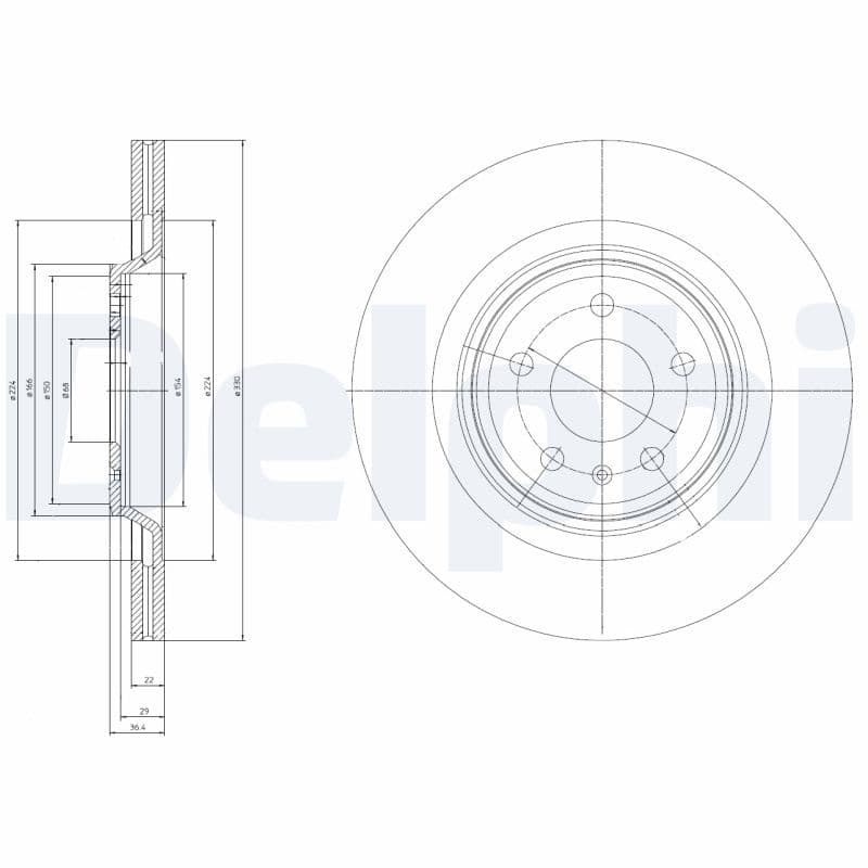 Disc frana DELPHI BG4078