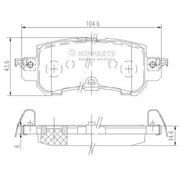 set placute frana,frana disc NIPPARTS N3613026