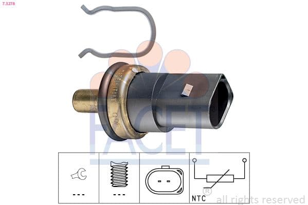 senzor,temperatura lichid de racire FACET Made in Italy - OE Equivalent 7.3278