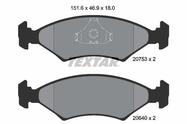 set placute frana,frana disc TEXTAR 2075303
