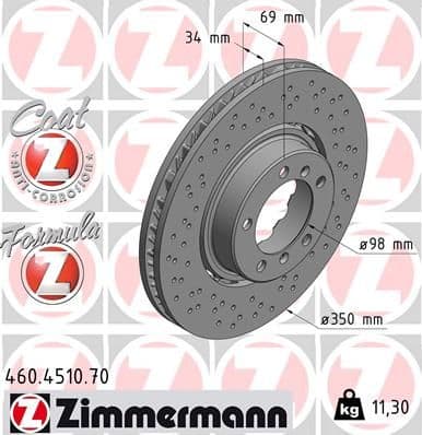 Disc frana ZIMMERMANN FORMULA Z 460.4510.70