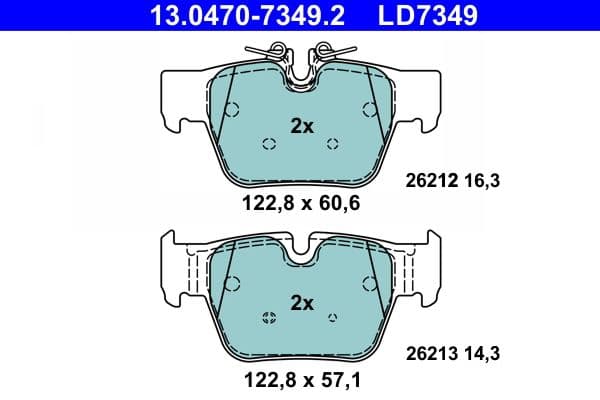 set placute frana,frana disc ATE Ceramic 13.0470-7349.2
