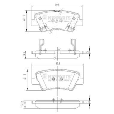 set placute frana,frana disc NIPPARTS N3610311