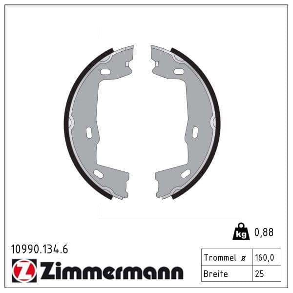 Set saboti frana, frana de mana ZIMMERMANN 10990.134.6