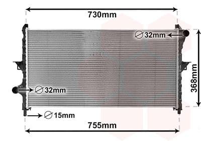 Radiator, racire motor VAN WEZEL 09002278