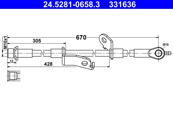 Furtun frana ATE 24.5281-0658.3