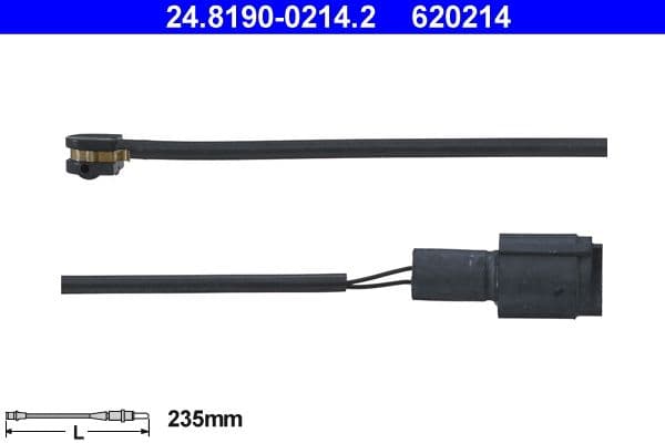 senzor de avertizare,uzura placute de frana ATE 24.8190-0214.2
