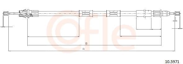 Cablu, frana de parcare COFLE 10.5971