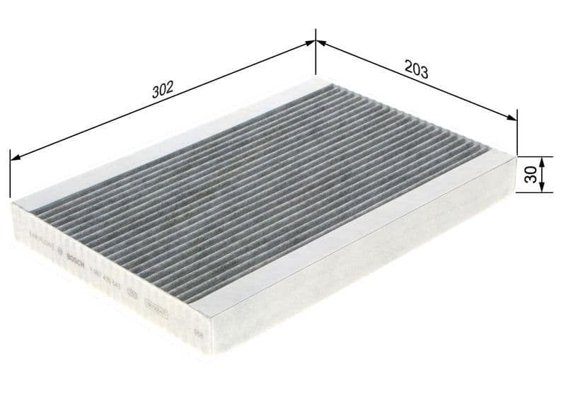 Filtru, aer habitaclu BOSCH 1 987 435 543
