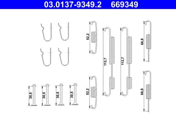 Set accesorii, sabot de frana ATE 03.0137-9349.2