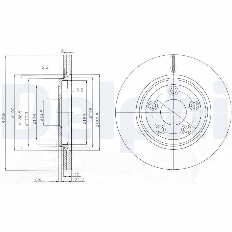 Disc frana DELPHI BG3512