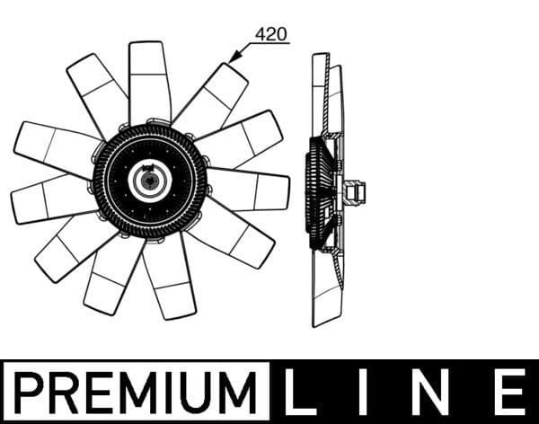 Ventilator, radiator MAHLE BEHR *** PREMIUM LINE *** CFF 530 000P
