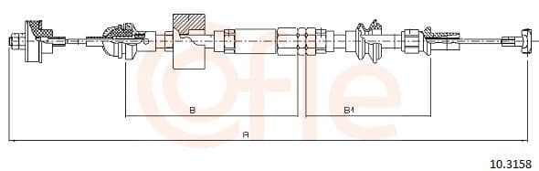 Cablu ambreiaj COFLE 10.3158