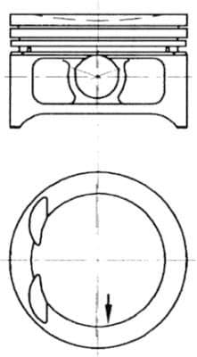 Piston KOLBENSCHMIDT 97363610