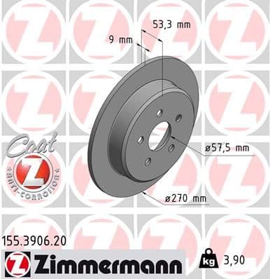 Disc frana ZIMMERMANN COAT Z 155.3906.20
