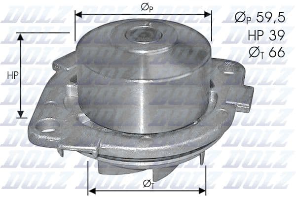 Pompă de apă, răcire motor DOLZ S211