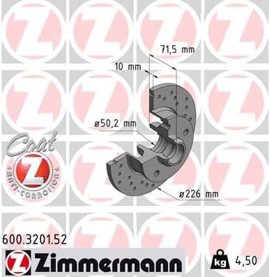 Disc frana ZIMMERMANN SPORT Z 600.3201.52
