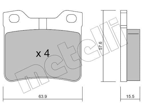 set placute frana,frana disc METELLI 22-0192-1