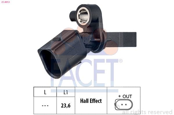 senzor,turatie roata FACET Made in Italy - OE Equivalent 21.0013
