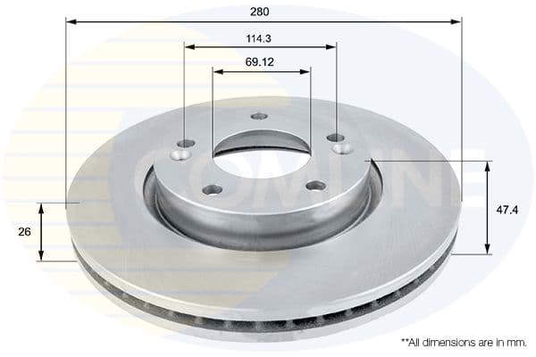 Disc frana COMLINE ADC1041V