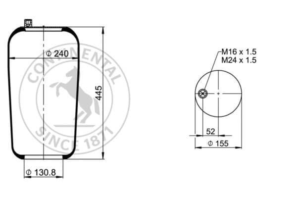 Burduf, suspensie pneumatica CONTINENTAL CTAM 4390 N1
