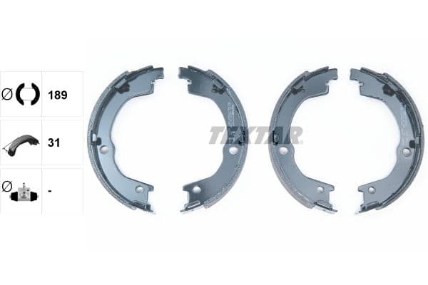 Set saboti frana, frana de mana TEXTAR 91079600