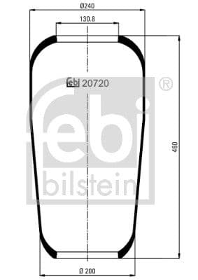 Burduf, suspensie pneumatica FEBI BILSTEIN 20720