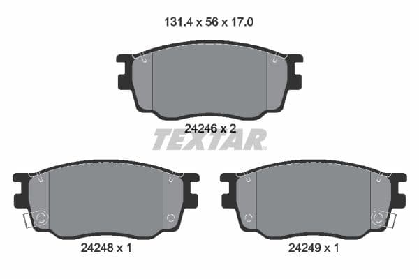 set placute frana,frana disc TEXTAR 2424601