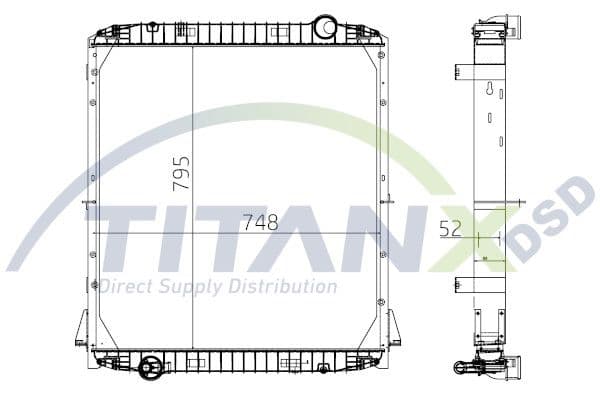 Radiator, racire motor TITANX RX159010