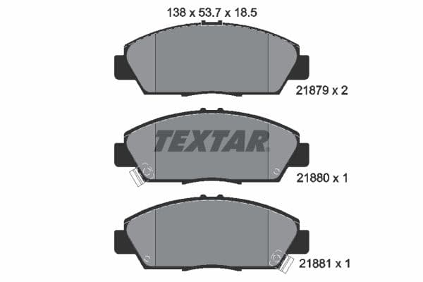 set placute frana,frana disc TEXTAR 2187901