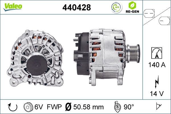 Generator / Alternator VALEO RE-GEN REMANUFACTURED 440428
