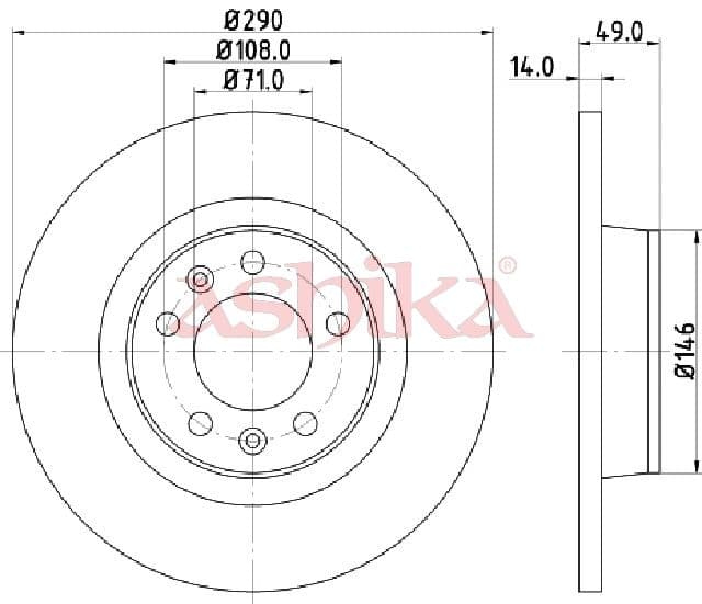 Disc frana ASHIKA 61-00-0612