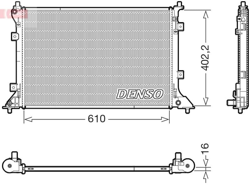 Radiator, racire motor DENSO DRM43024