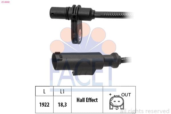 senzor,turatie roata FACET Made in Italy - OE Equivalent 21.0242