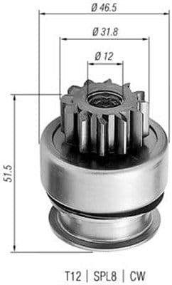 Pinion electromotor MAGNETI MARELLI 940113020261