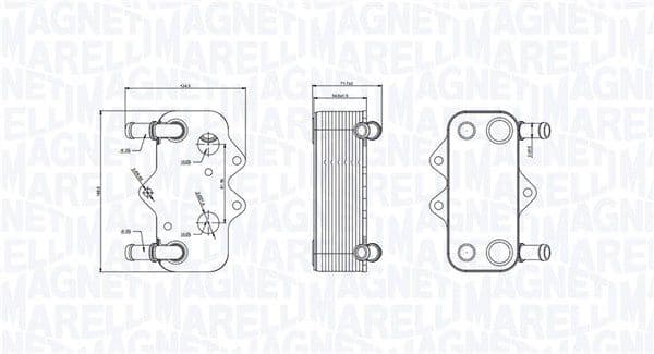 Radiator ulei, ulei motor MAGNETI MARELLI 350300002100