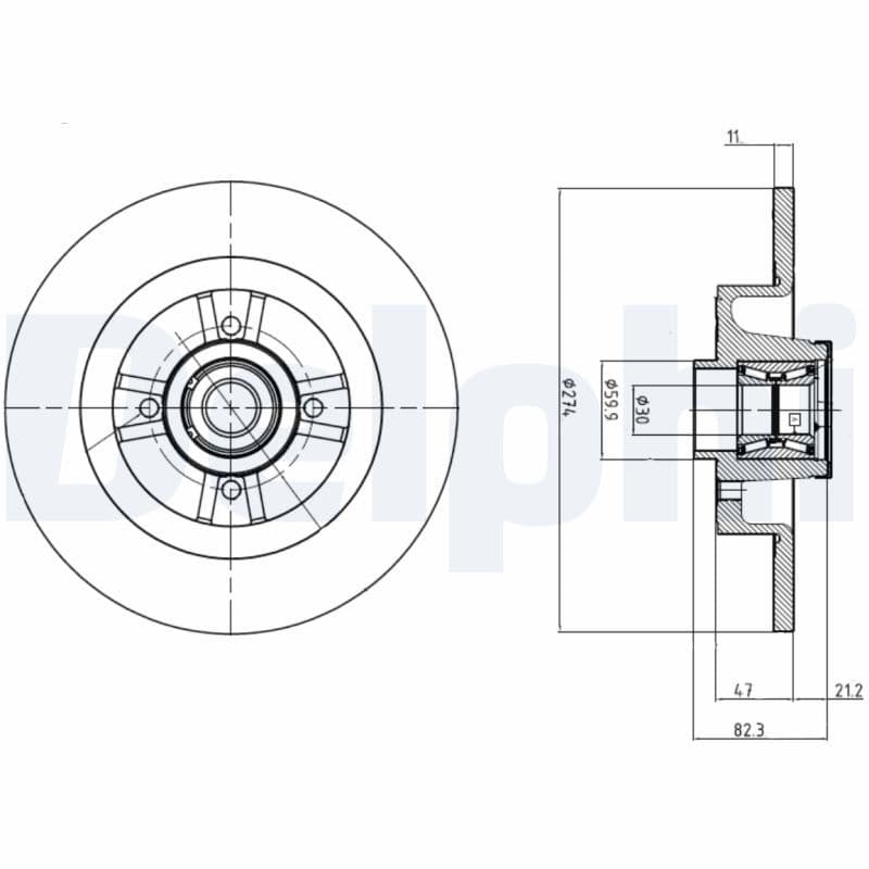 Disc frana DELPHI BG9030RS