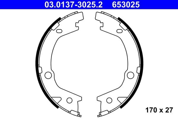 Set saboti frana, frana de mana ATE 03.0137-3025.2