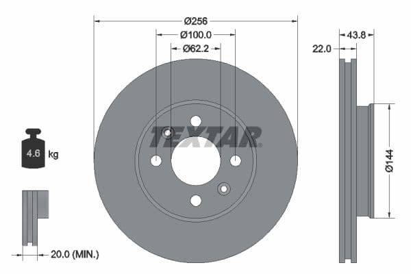 Disc frana TEXTAR PRO 92237903
