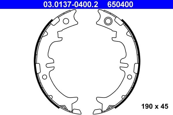 Set saboti frana, frana de mana ATE 03.0137-0400.2