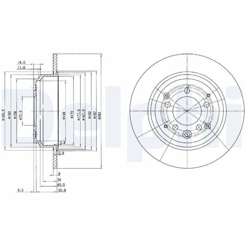 Disc frana DELPHI BG3390